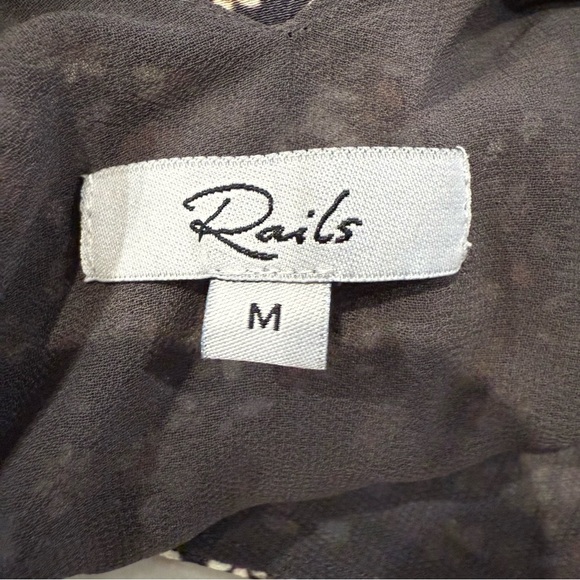 Rails Janelle Floral VNeck Tiered Mini Dress Womens Medium GrayMulti Relaxed Fit - Picture 14 of 14